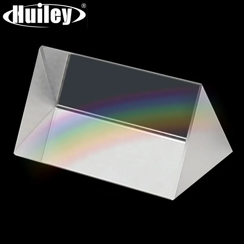 Triangular Prism Optical Glass Triple Physics Refractor Teaching Light Spectrum Educational Teaching 30x30x50mm Children Student