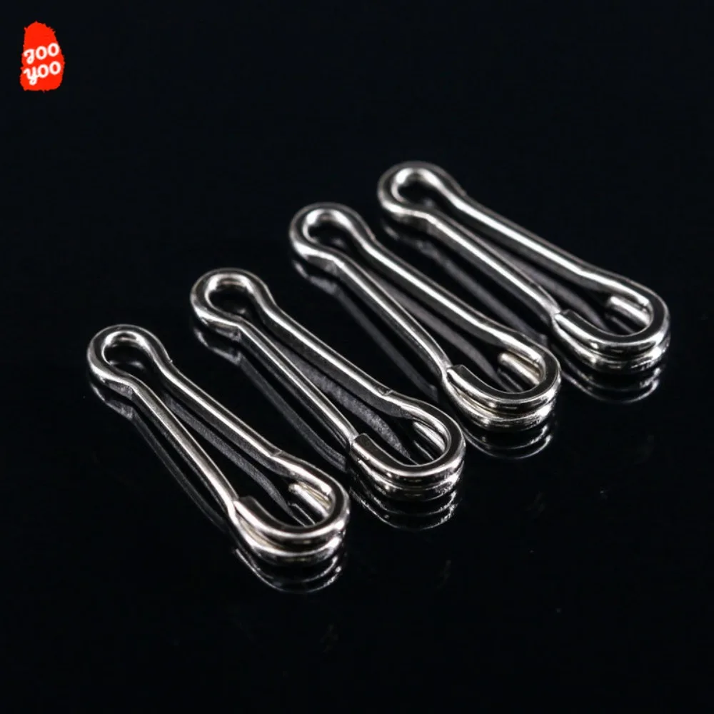 jooyoo 10PCS Fishing Accessories Hawaii Snap Stainless Steel Fishing Connector Lure SnapHook Fastlock Barrel Swivel Safety