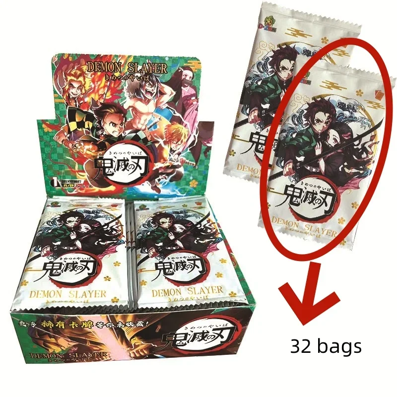 Cartões Demon Slayer Tanjirou Kamado Nezuko Zenitsu Jika Society Ghost Slayer Blade Cartões Cartão de coleção de personagens Brinquedo infantil presente