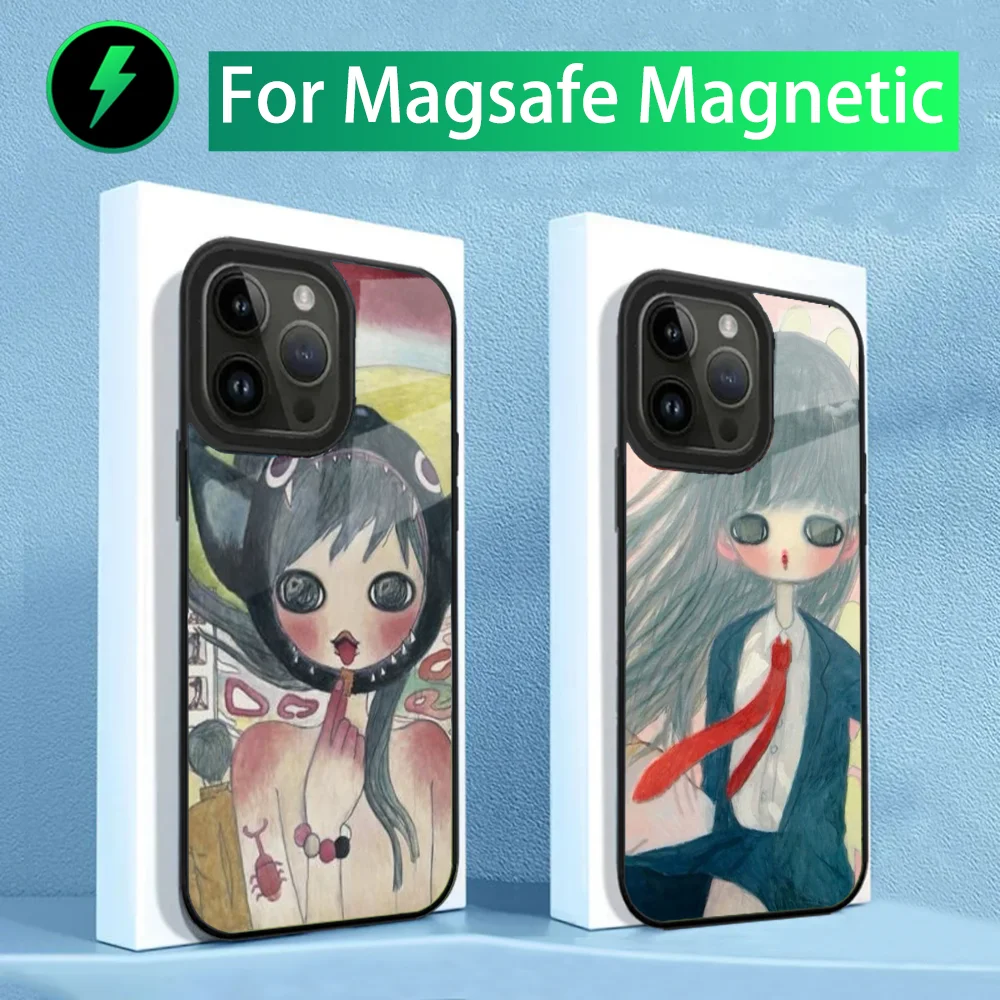 A-Aya Takano Japanese painter Phone Case For iPhone 15,14,13,12,11,Plus,Pro,Max Mini Magsafe Magnetic Wireless Charging