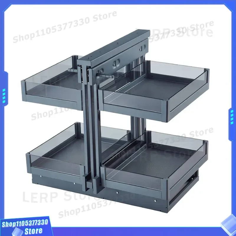 Kitchen Corner Cabinet Pull Out Basket Double Drawer Storage Rack Full Extension Pot Organizer Little Monster Hardware