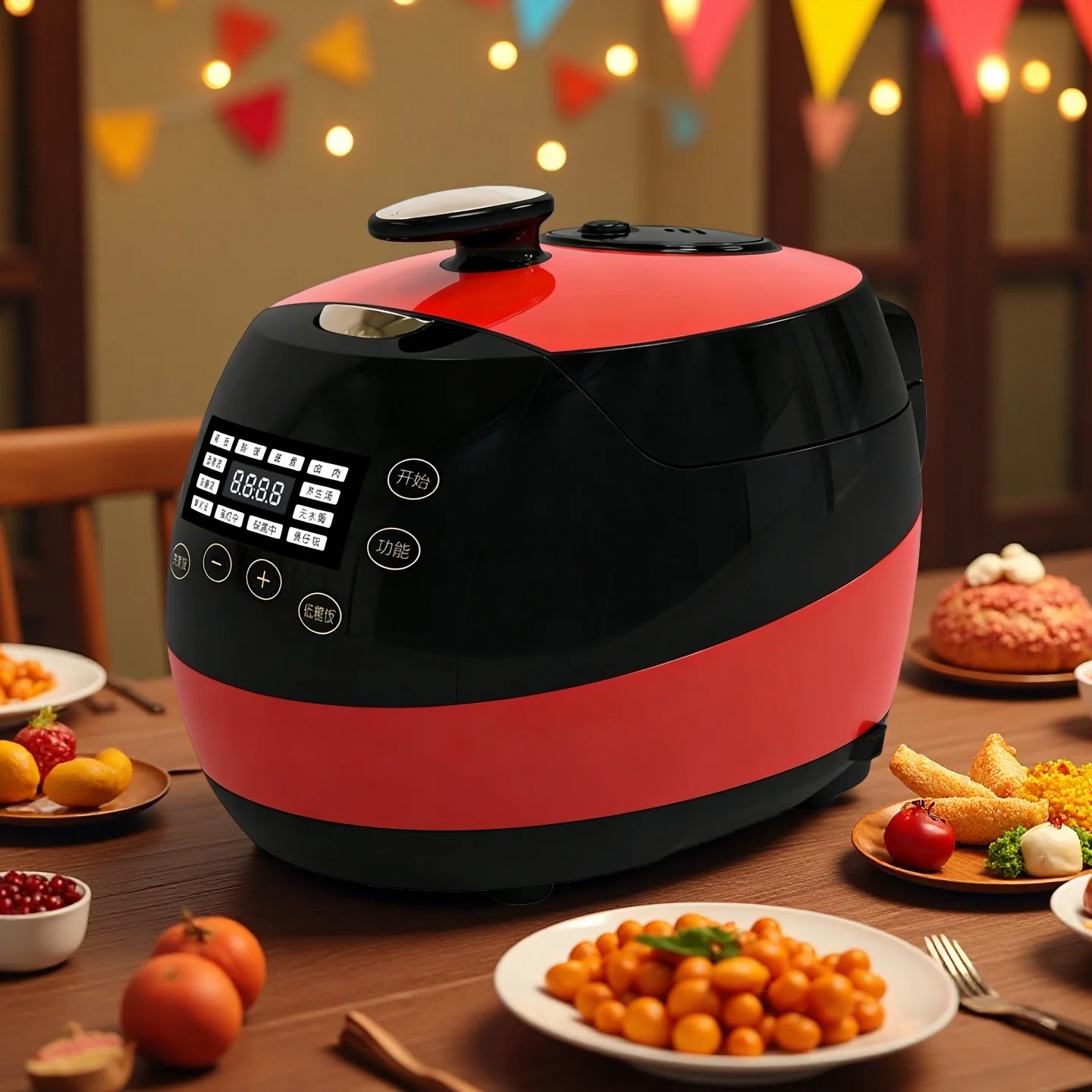 Multifunctional Automatic Stainless Steel Plastic Household 5L Electric Cooker Rice Cooker Low Sugar Function Automatic Power