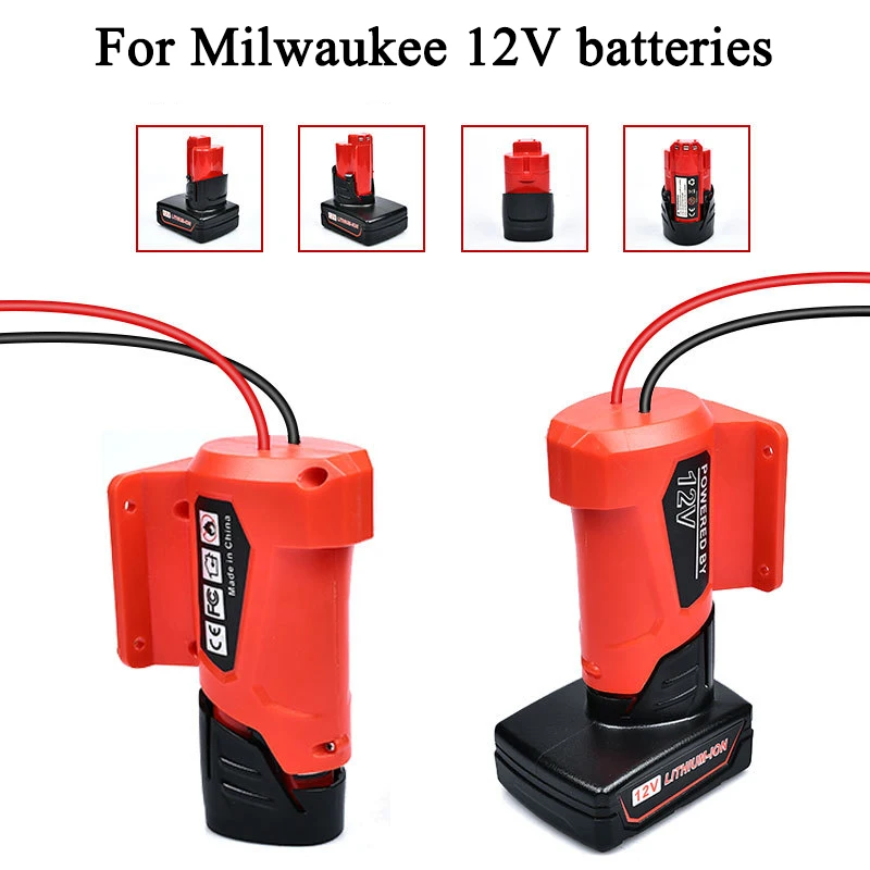 

Электрический адаптер-коннектор для аккумуляторов с кабельным подключением, совместимый с литий-ионными батареями Milwaukee 12В для роботов