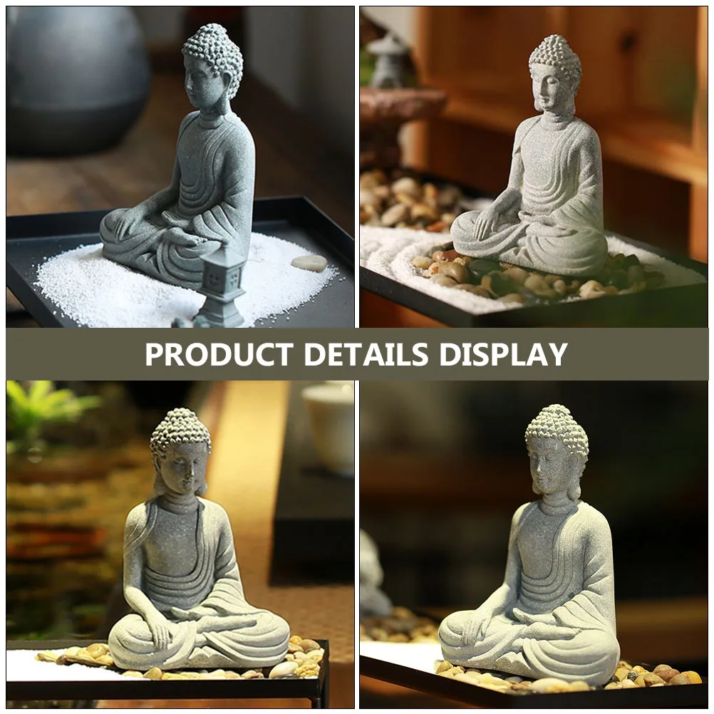 

Buddha Statue Decorative Figures S stone Adornment Creative Zen Figurine Home Decoration Asian Style Mini Statues Household