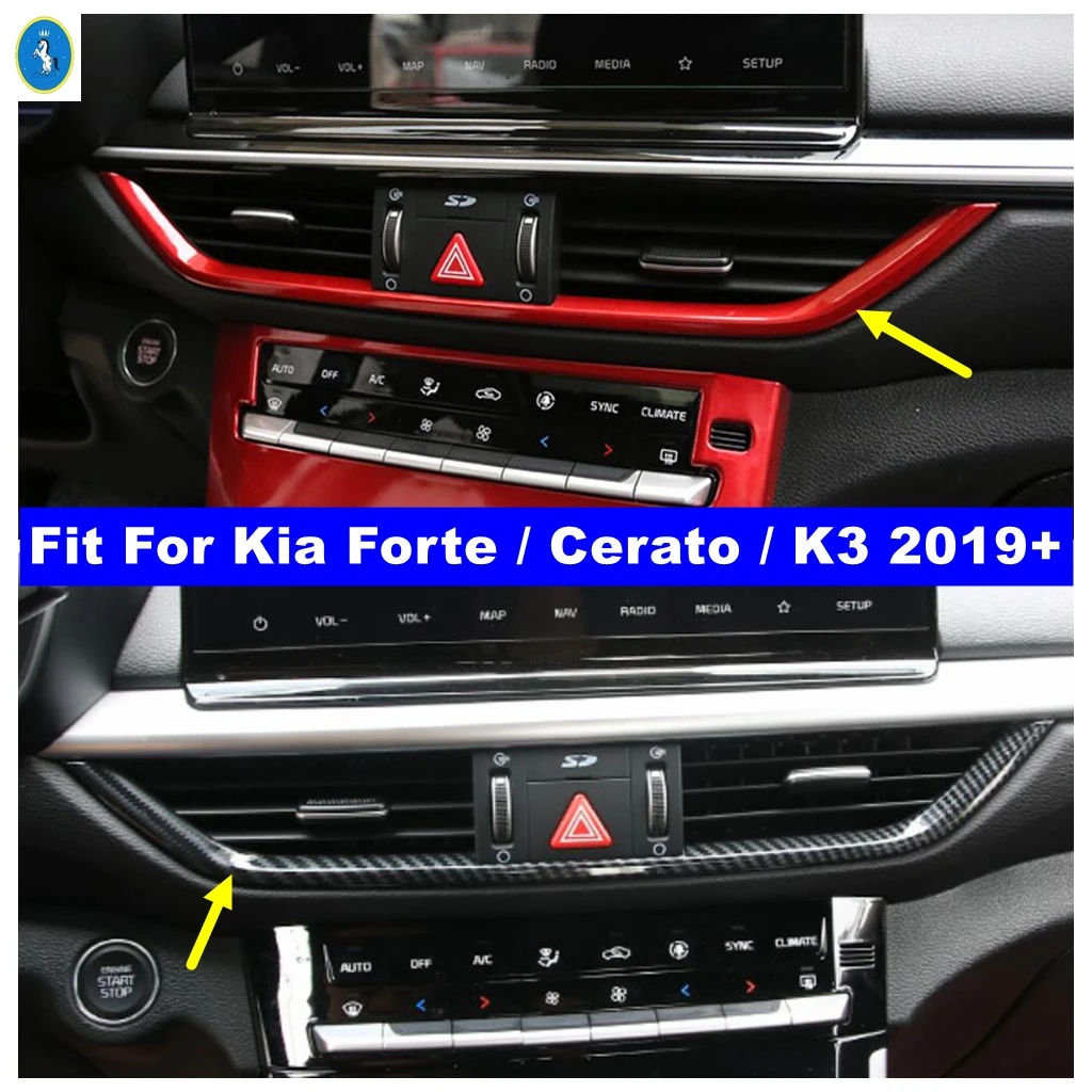 

For Kia Forte / Cerato / K3 2019 - 2023 Dashboard Central Middle Front Air AC Conditioning Vent Outlet Cover Trim Accessories