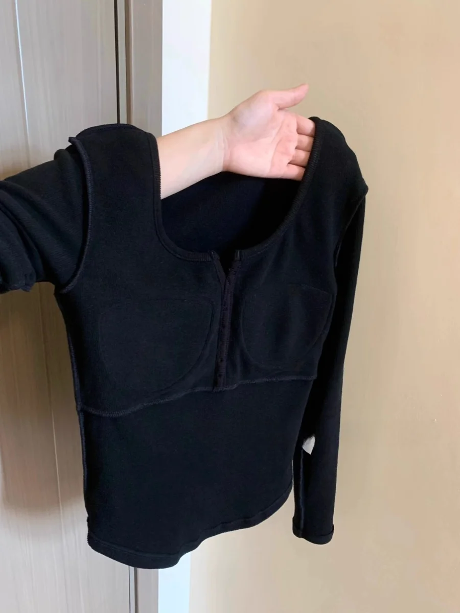 Bla المرأة طويلة Sve قاعدة irt الخريف الشتاء جديد Sle ملابس داخلية مع وسادة الصدر سليم صالح تصميم الكورية Sle تي شيرت