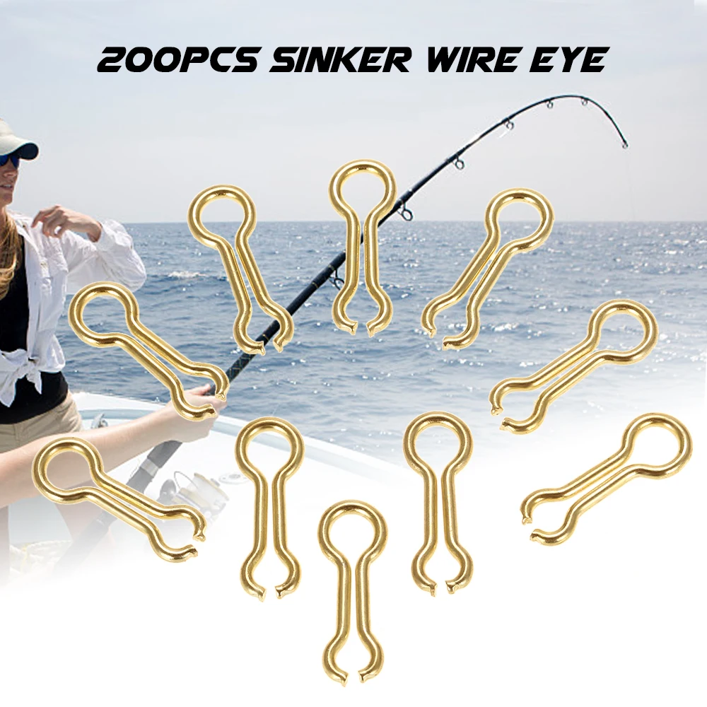 200PCS Messing Sinker Draht Auge für DO-IT Formen 15/17,5/2,5 cm Angeln Mithelfer Outdoor Angelgerät Werkzeuge Angeln – Detail 7
