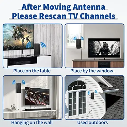 Terrestre ที่มี Amplificateur De สัญญาณ Puissante สนับสนุน Amovible สนับสนุน4K 1080P PourSignal Appareils TNT DVB-T/DVB-T2