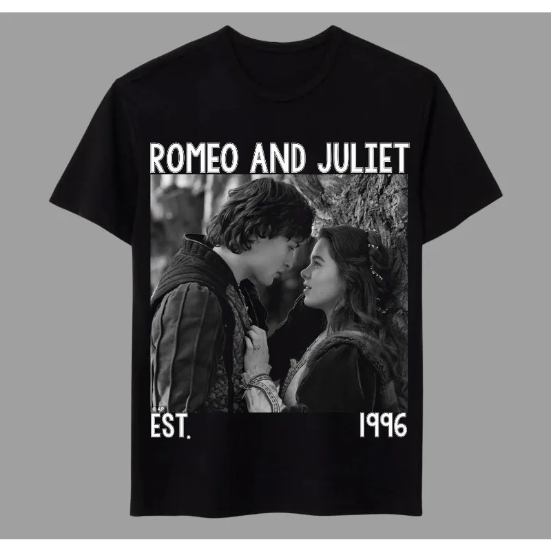 Romeo And Juliet TV Movie American Movie T-shirt Summer Unisex Loose and Breathable Cotton T-shirt Top