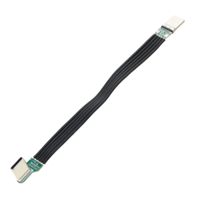 كابل USB C إلى C مرن مسطح من السيليكون للكاميرا والهواتف الذكية