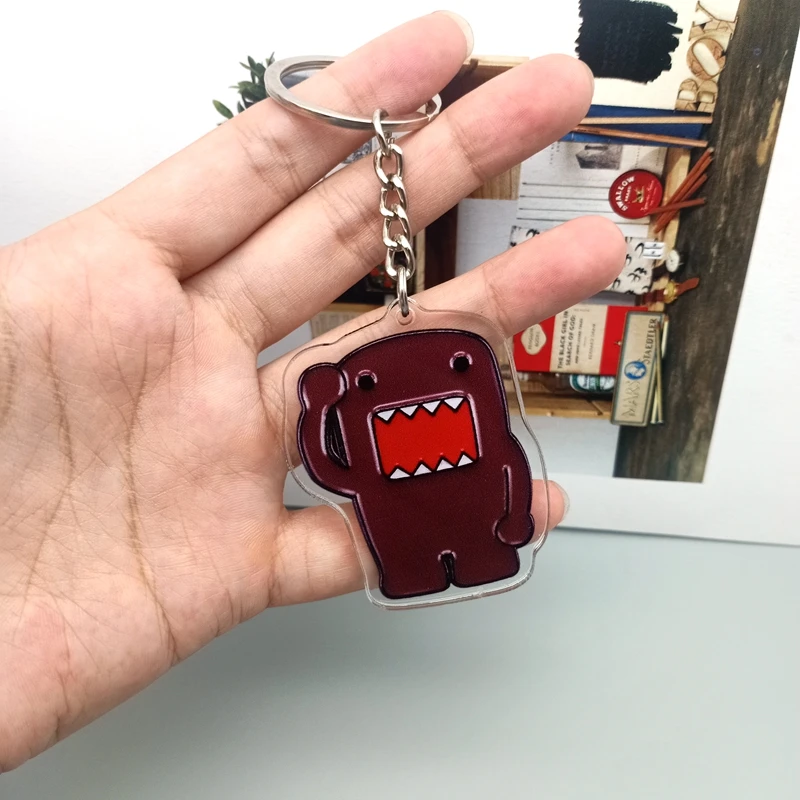 Cute Cartoon Domo Kun Acrylic Key Chain Japanese TV Endorsement Kawaii Mascot Key Ring Pendant Children's Bag Accessories Gift