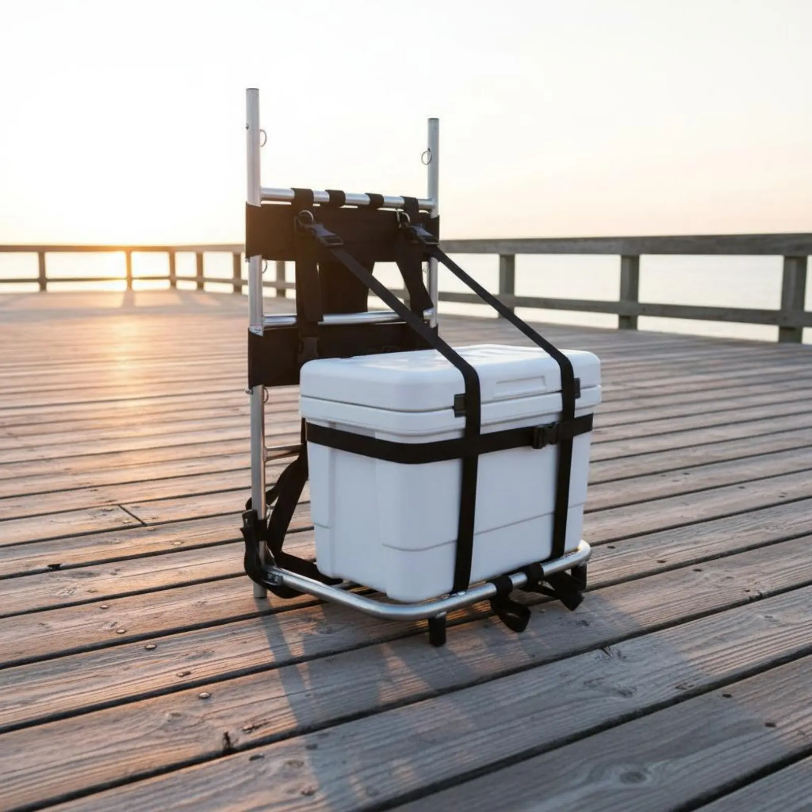aluminum-backpack-frame-trolley-adjustable-handle-fishing-box-carrier-wheeled-pack-frame-large-load-capacity-for-fishermen