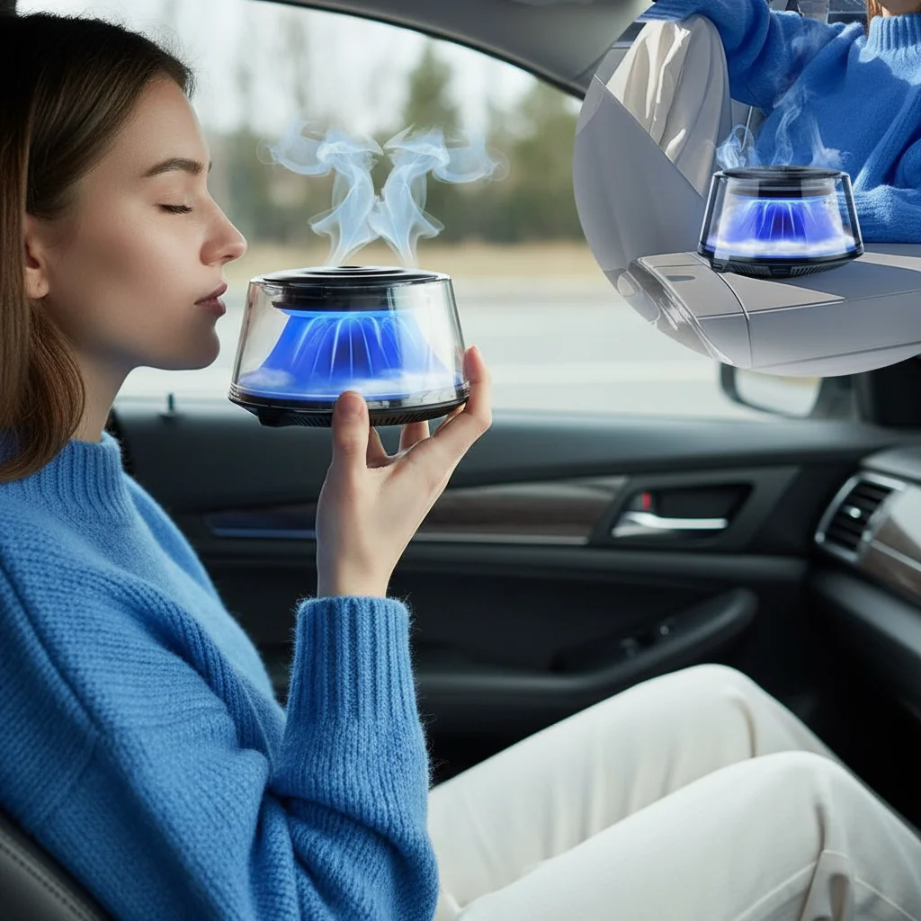 

Vehicle Mounted Automatic Spray Advanced Sense Intelligent Fragrance Machine Six Color Gradient Cloud And Mist Viewing