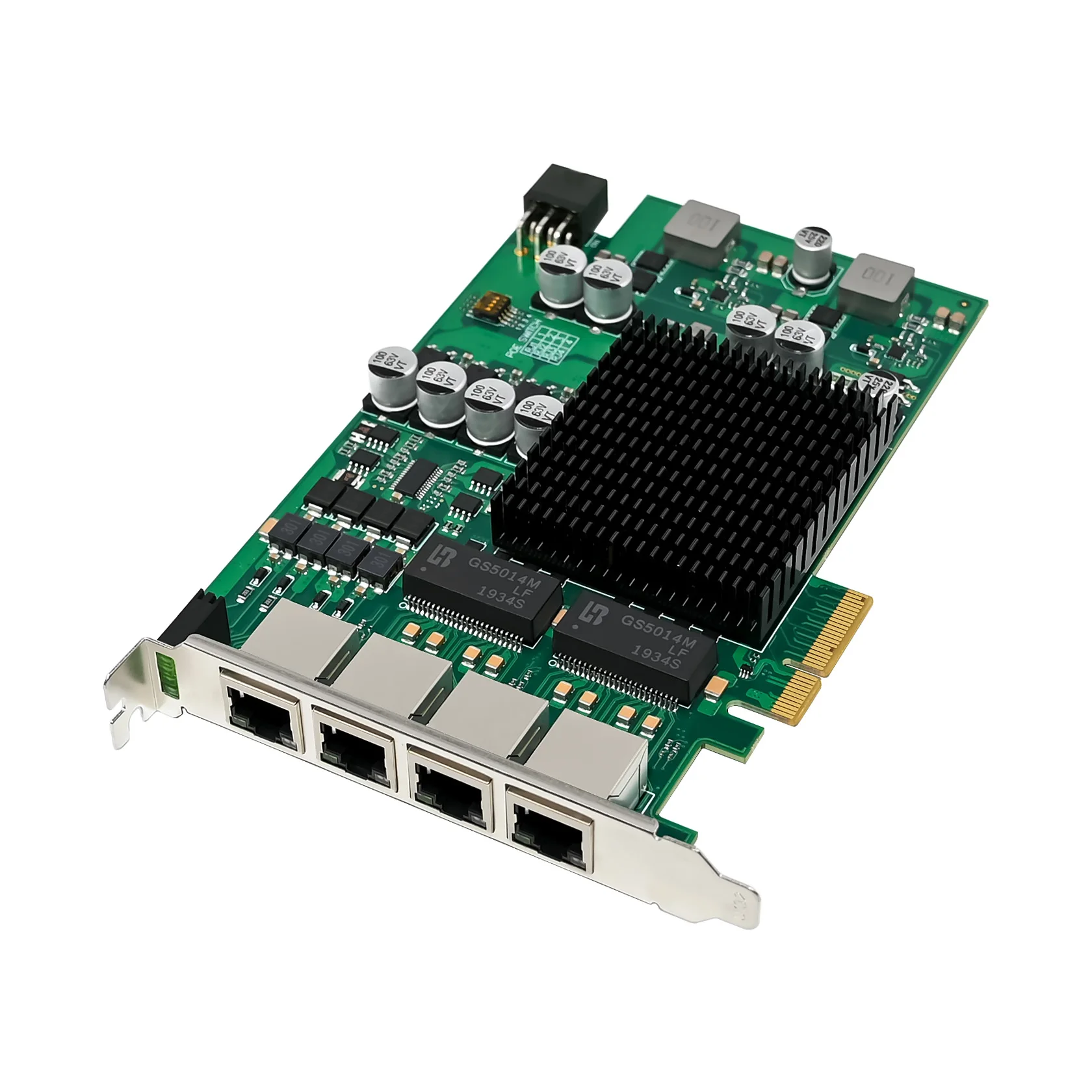 

SUNWEIT ST7458 PCIe x4 I350AM4 Quad-1G PoE Visual Frame Grabber Server Adapter Built-in Filters Wired in Stock