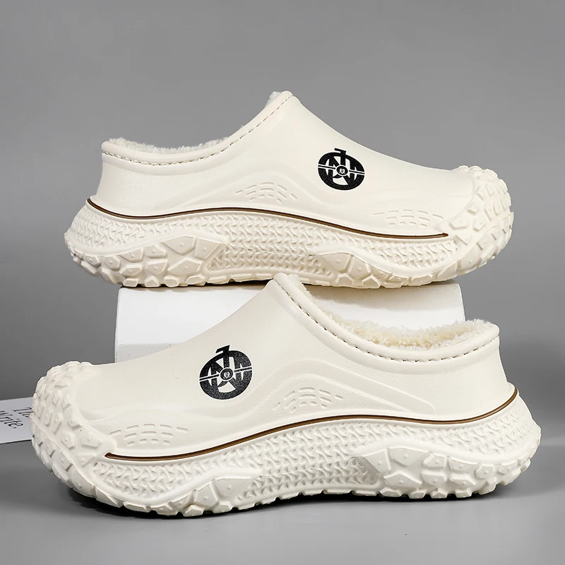 Winter Shoes Casual Waterproof Comfortable Outdoor Chunky Sole High Quality Brand Thickened Luxury Work Non Slip Cotton Slippers