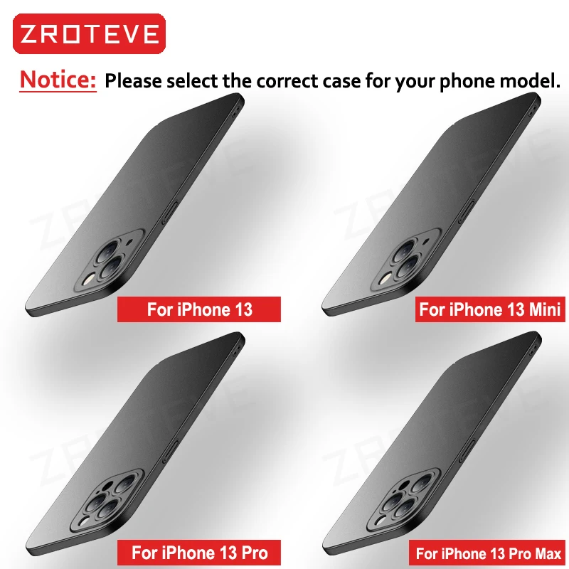 Für iPhone 18 17 Pro Max 17e 16e 16 15 14 Plus 13 Mini Hülle ZROTEVE Ultradünne Matte Harte PC-Abdeckung für iPhone17 Air Handyhüllen – Detail 6