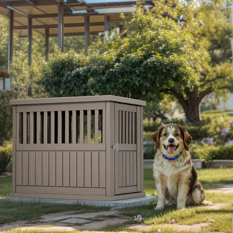 

High Quality Factory Price Outdoor Waterproof Plastic Dog Kennel for Dogs Plastic Pet Large House