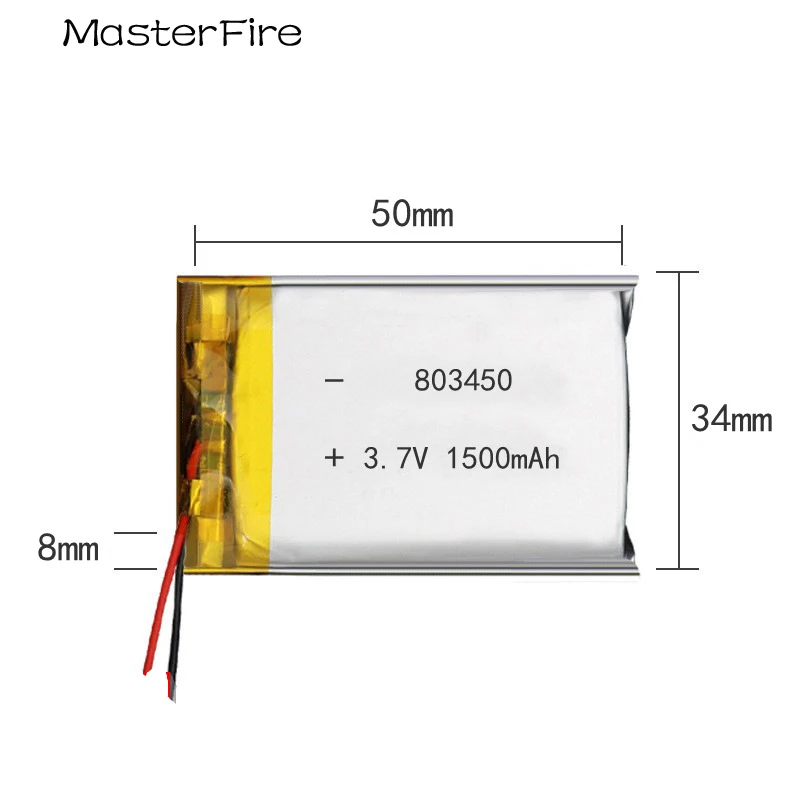 Wholesale 803450 3.7V 1500mah Rechargeable Lithium Polymer Battery for Purifier Medical Eye Care Beauty Device Printer Toy Cell