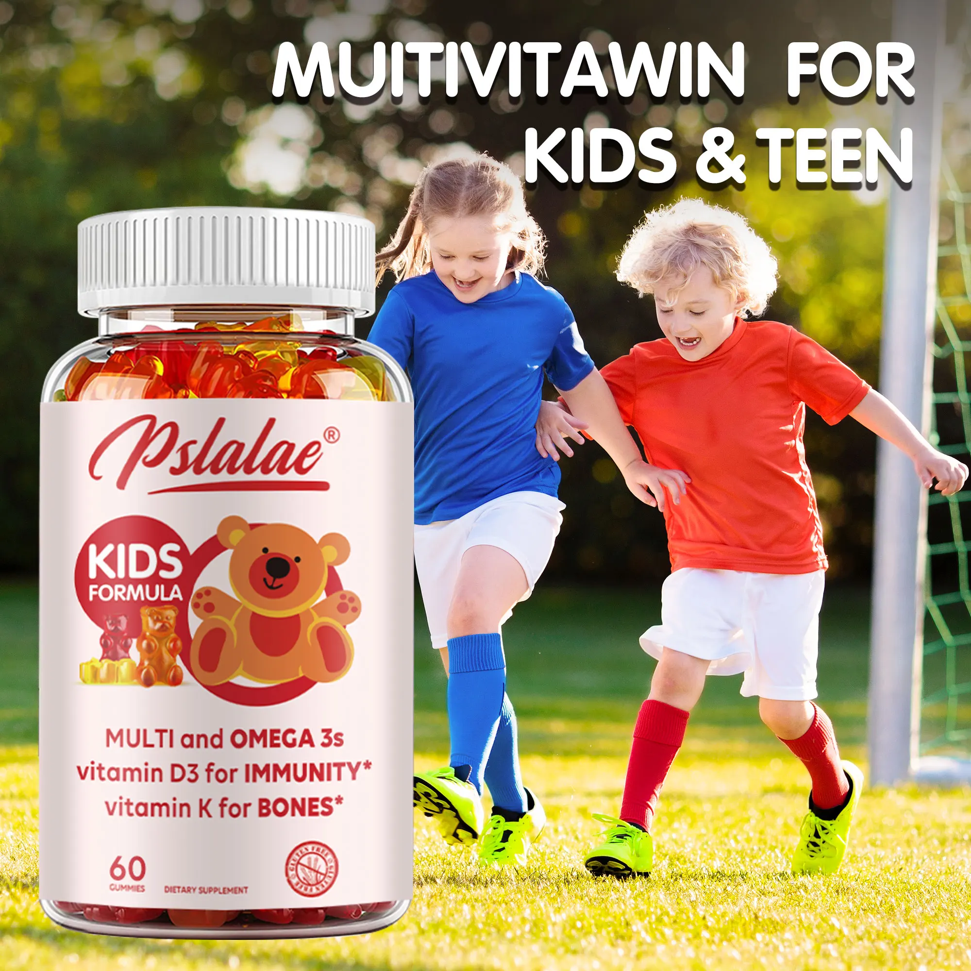 

Children's Multivitamin Gummies - with Vitamin C,Omega-3 Fish Oil,Boosts Immunity, Supports Brain Health,Increases Energy Levels