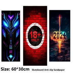 Mecha 18 Ban 2024 Creatieve Patroon Elektrische Scooter Antislip Sticker Schuurpapier Skateboard Grip Tape Vel 60*30Cm