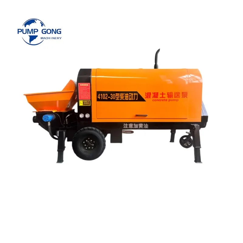 YG Diesel Mini Concrete Pump Truck Core Components Engine Motor Bearing High Efficiency Construction Diesel Concrete Pump Machin view 3
