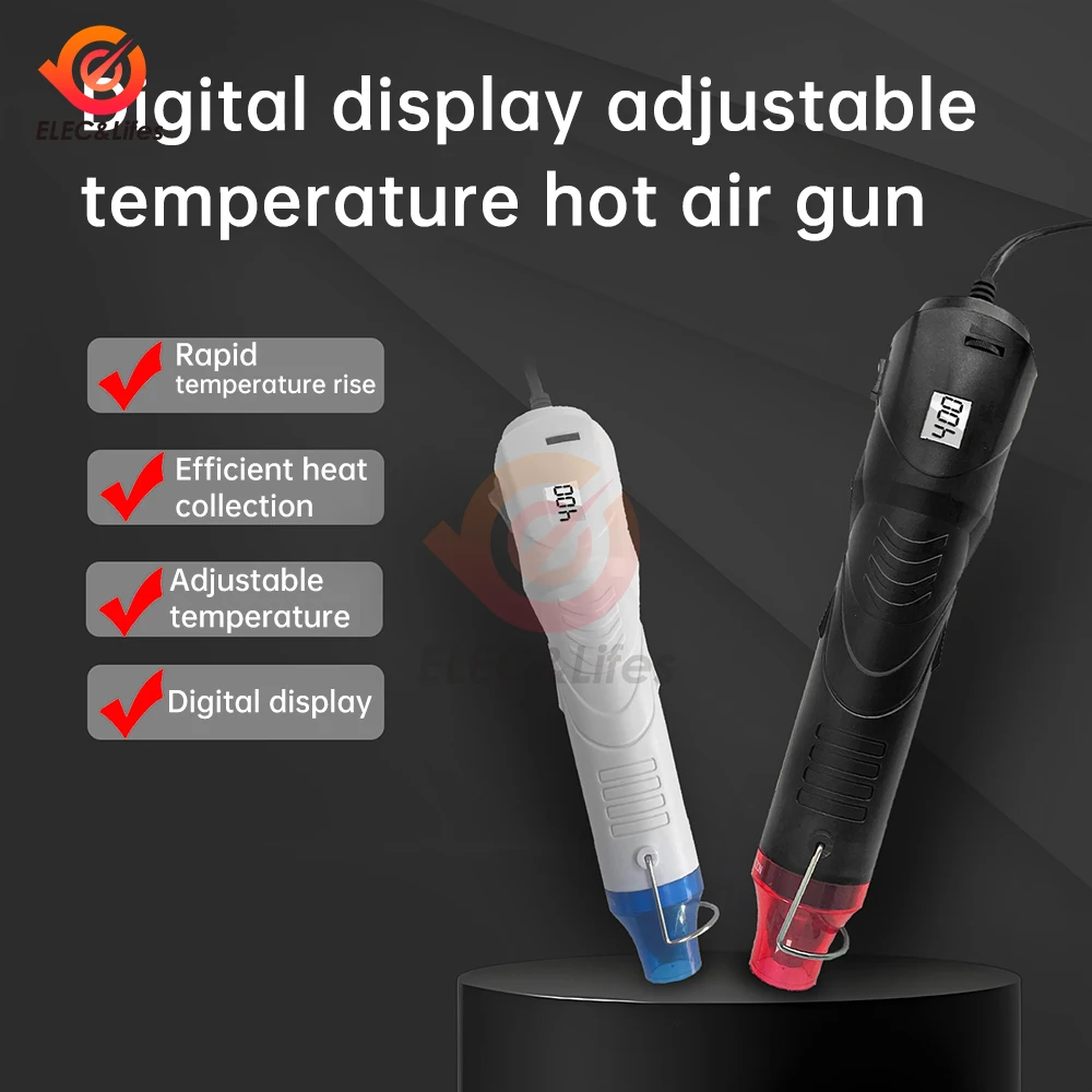 220V 250W Hot Air Gun DIY Tool Heat Electric Power Tool Mini Soldering Temperature Crafts Blower with Supporting Seat Shrink