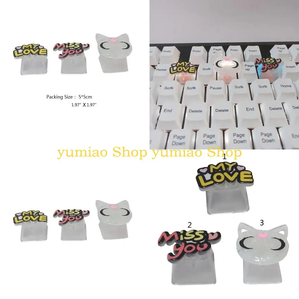 

587B персонализированные колпачки для механической клавиатуры милый розовый мультяшный Pbt колпачок для клавиш Accs