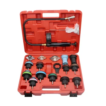 18pcs universal radiator pressure test tool kit car cooling system test tool water tank leak detector nylon material