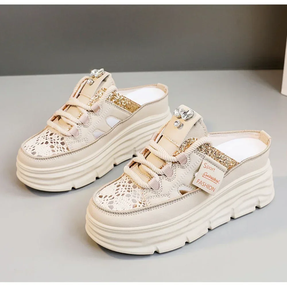 2024 summer New Women Casual Shoes Chunky sandals Platform Wedge Hidden Heel Women Leisure Shoes Summer slippers Woman