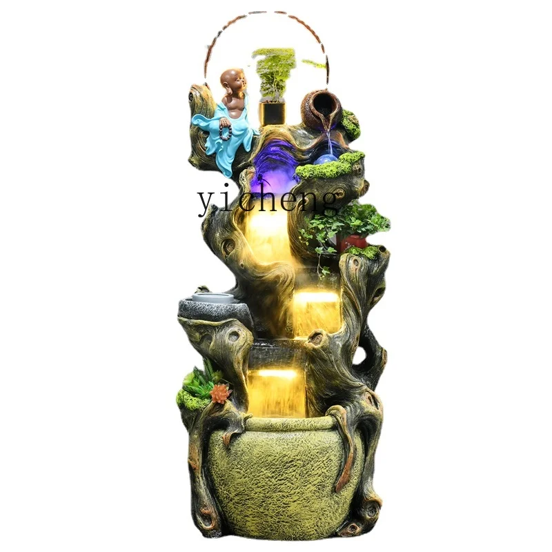 

Zc Mountain Fountain Living Room Balcony Decoration Landscape Humidifier Home Fortune Ornaments