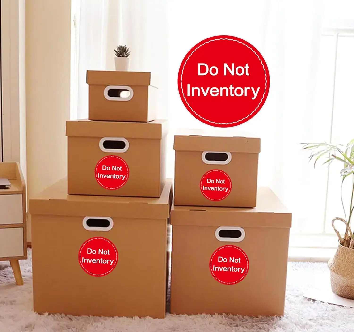 在庫不要ラベル 2インチ 在庫不要ステッカー 1ロールあたり500枚（2個パック）