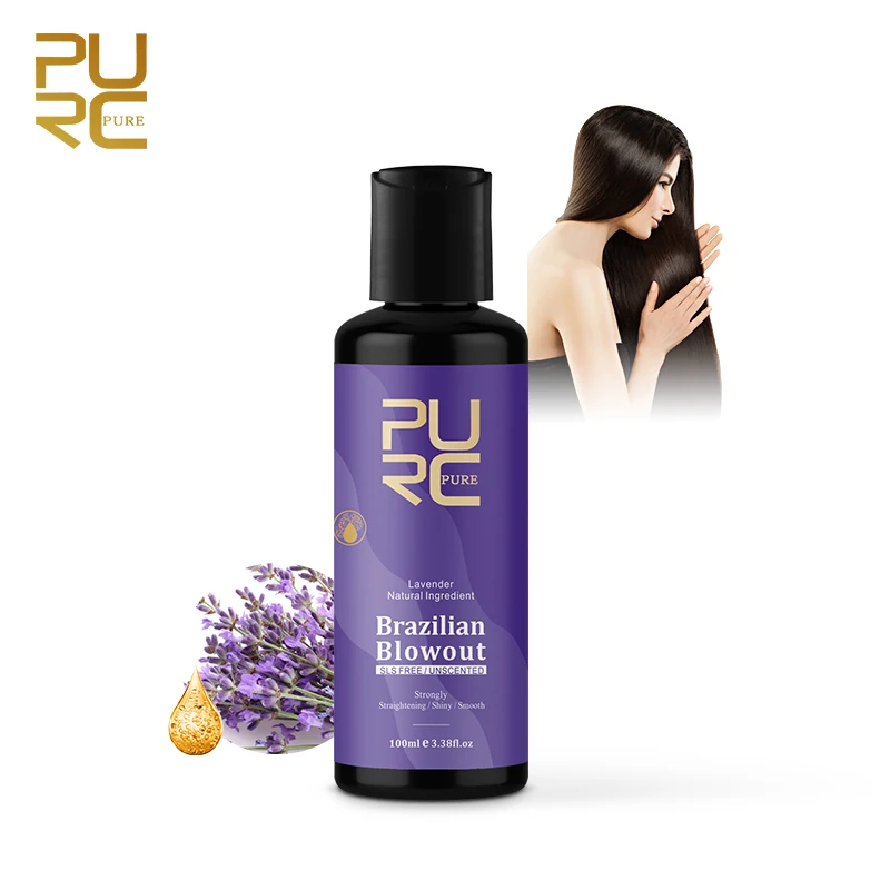 PURC Professional Lavender Keratin Hair Treatment Straightening Smoothing Hair Care Products