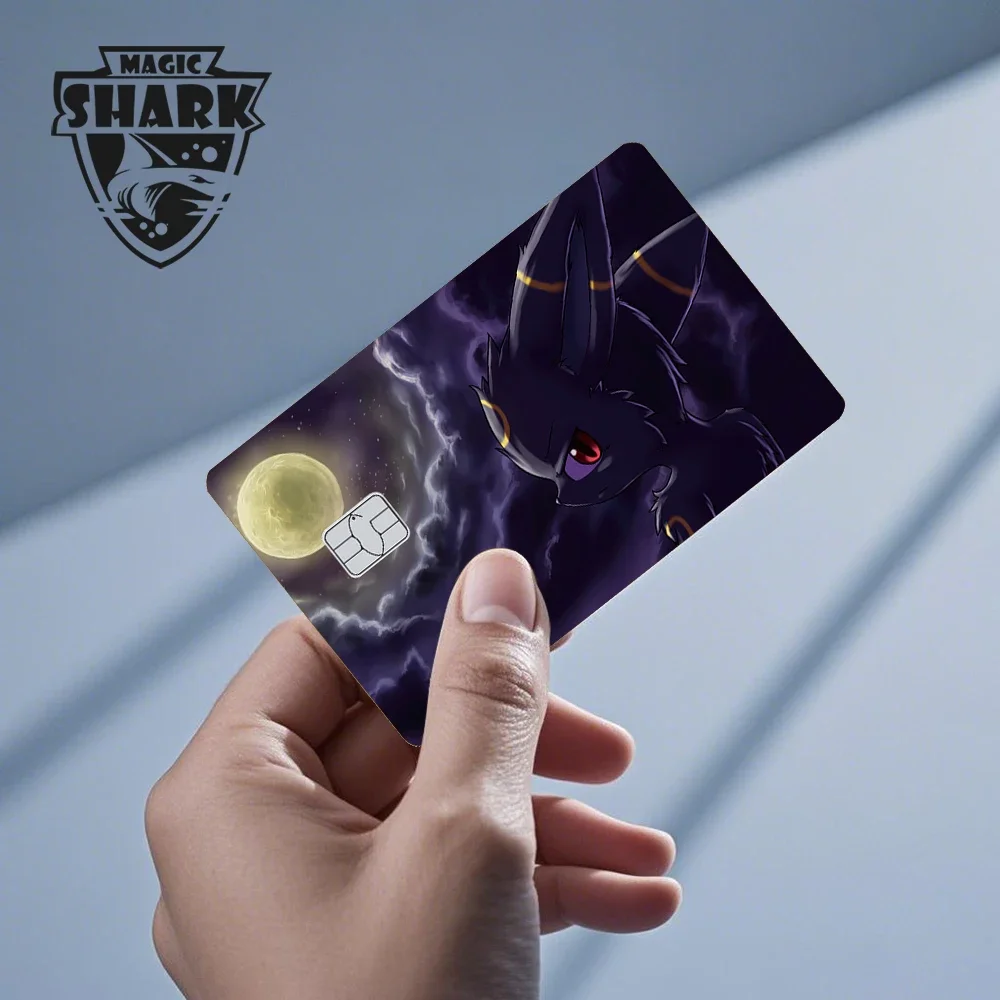 Maigc requin mignon Pokemons Mewtwo Eevee Pikachu Gengar autocollant Film couverture pour débito carte de crédit ne se décolore pas