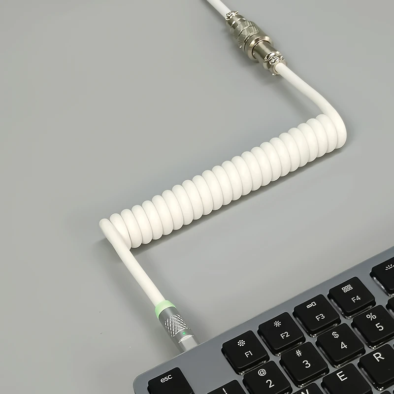 PU keyboard cable type C Coiled cable Mechanical keyboard wire USB keyboard cable Aviator Desktop Computer Aviation Connector