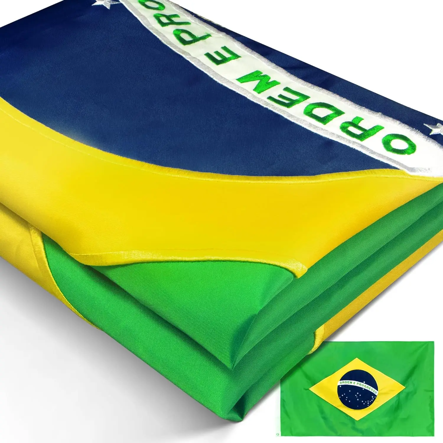 

Pirate 90x150cm Embroidery Brazilian national flags heavy duty thicken 4 rows of stitches outdoors garden Decoration banner