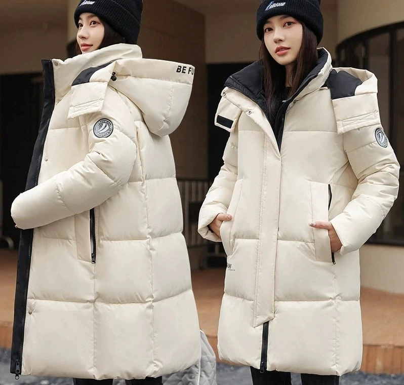 

Women'S Winter Down Cotton Jacket New Warm Thicken Cotton Padded Jacket Korean Loose Parkas Outwear