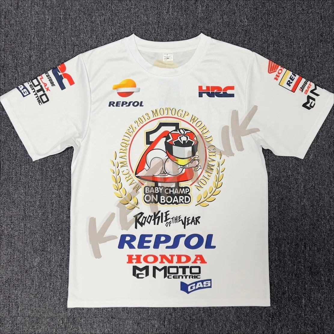 

Men's Tops Motorcycle Racing Moto Gp Racing Suit Riding Short Sleeved Tee Size 93 Marquis Championship Commemorative T-shirts