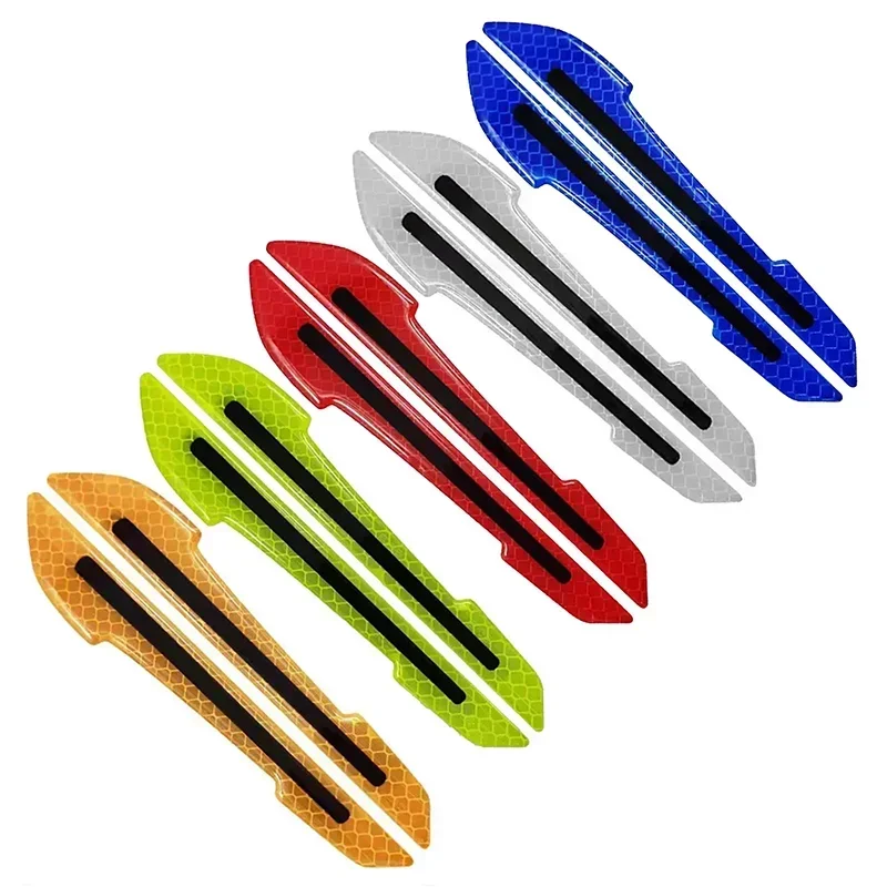 1 Pair Car Reflective Stickers Collision avoidance Warning Strip Tape Traceless Protective Sticker Auto Film Stickers Decorative