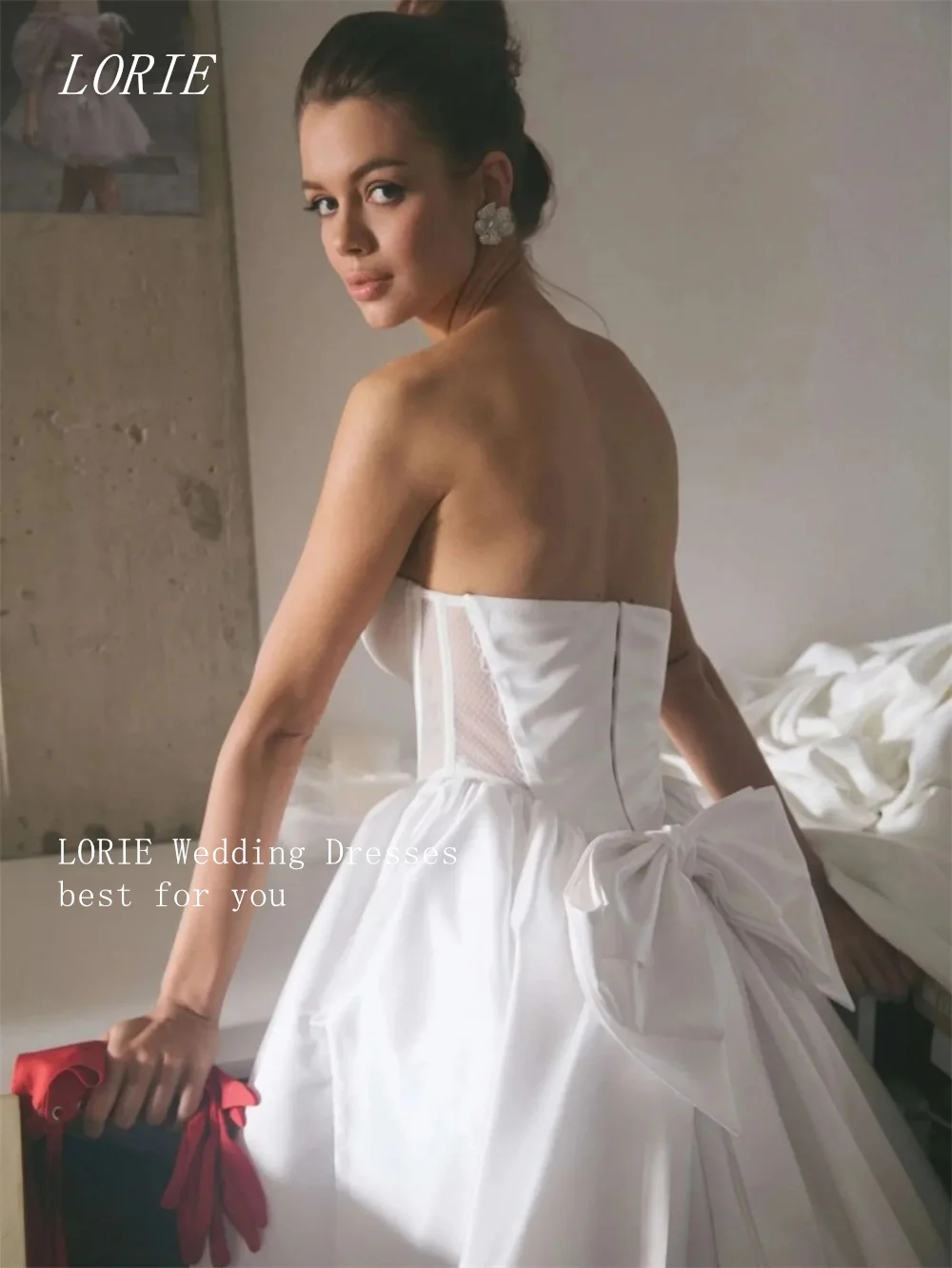 LORIE فاخر الحبيب ألف خط فستان الزفاف القوس فساتين زفاف مزاجه يزين ثوب زفاف مخصص 2026 #3