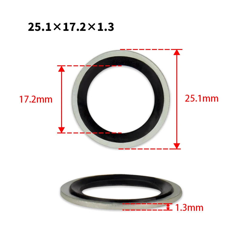 ( 25.1 x 17.2 x 1.3 mm ) Compressor Seal Washer Gasket for GM (General Motors) Cars