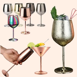 Stainless Steel Wine Glasses Unbreakable Metal Cocktail Glasses , 500 Ml, for Drinking Cocktails and Wine at Bar and Home
