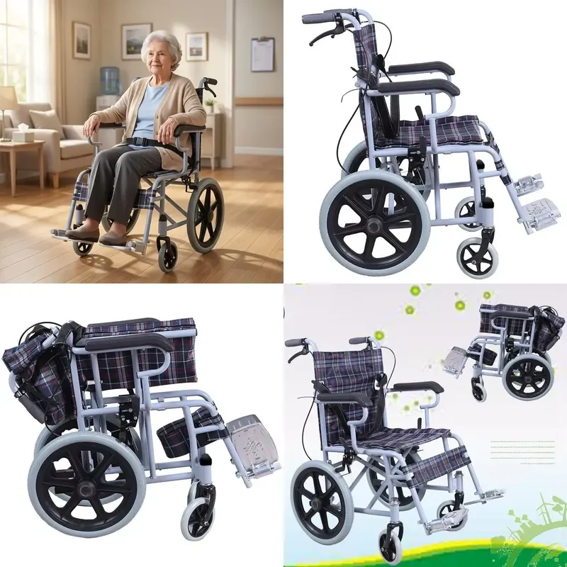 for  Home Care Hospital Folding Wheelchair  the Elderly Height Adjustable Manual Wheelchair Suitable  Disabled