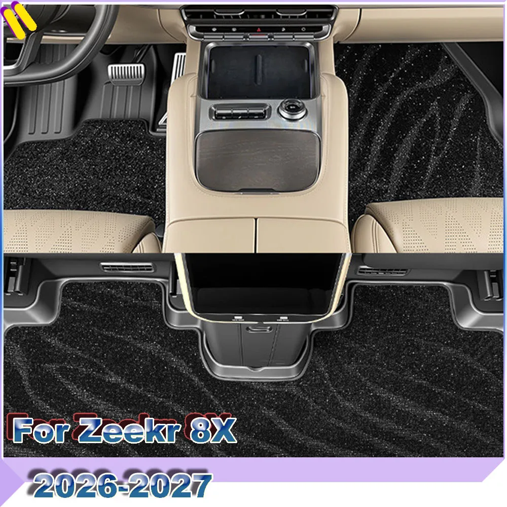 For Zeekr 8X 2026-2027 All-Weather TPE Double Layer Foot Liners Waterproof Anti-Scratch Car Floor Protector Mat