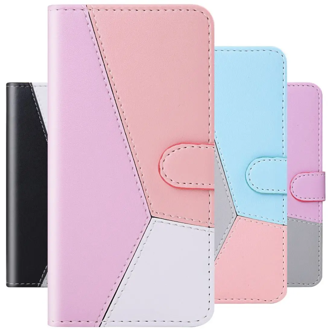 

Lady Phone Bags Housing For Case Sony Xperia L3 L1 XA1 XZ3 Z6 E6 Cute Hit Color Leather Cover Card Slot Wallet Capa Holster D29G