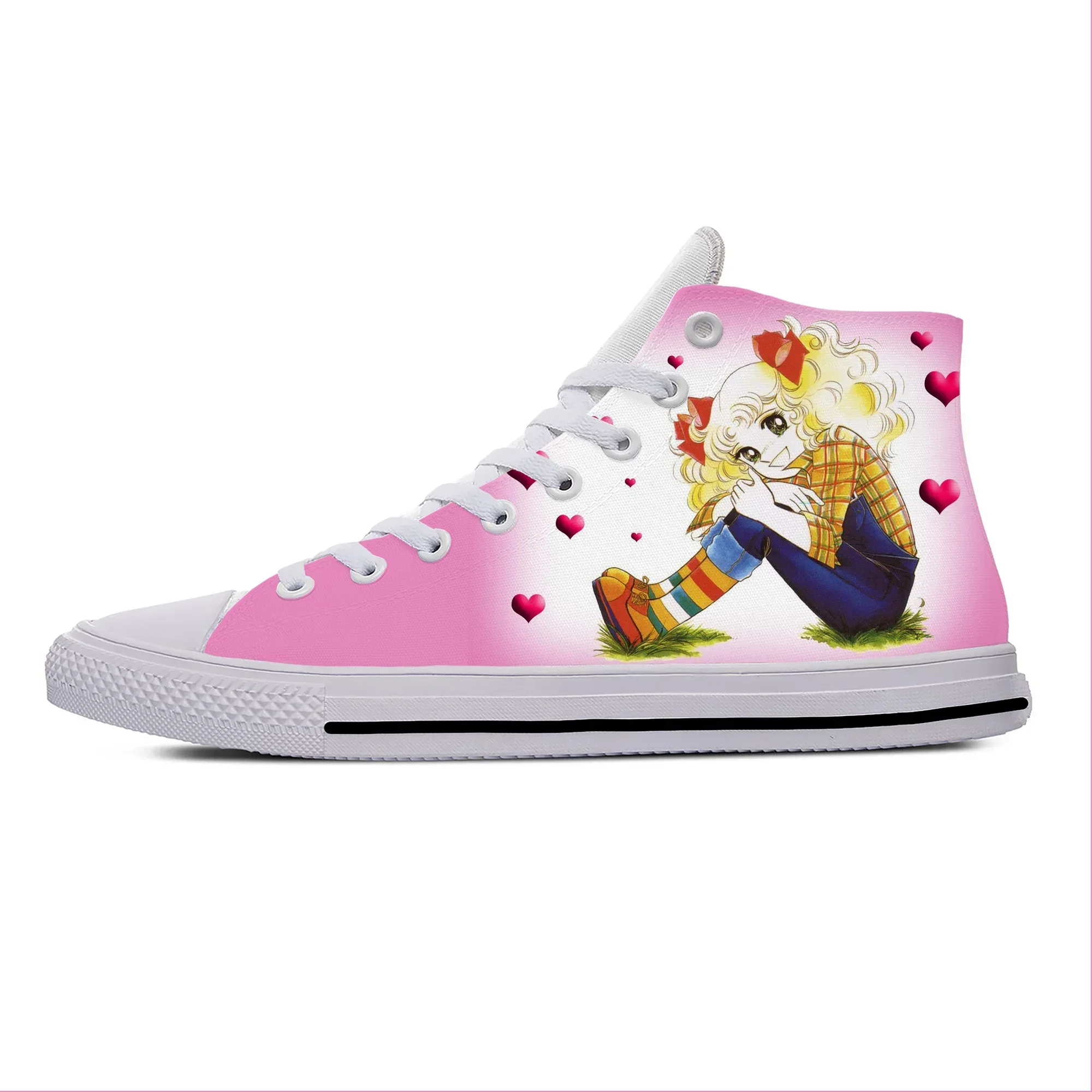 

Japanese Anime Manga Cartoon Candy Candy Fashion Casual Cloth Shoes High Top Lightweight Breathable 3D Print Men Women Sneakers