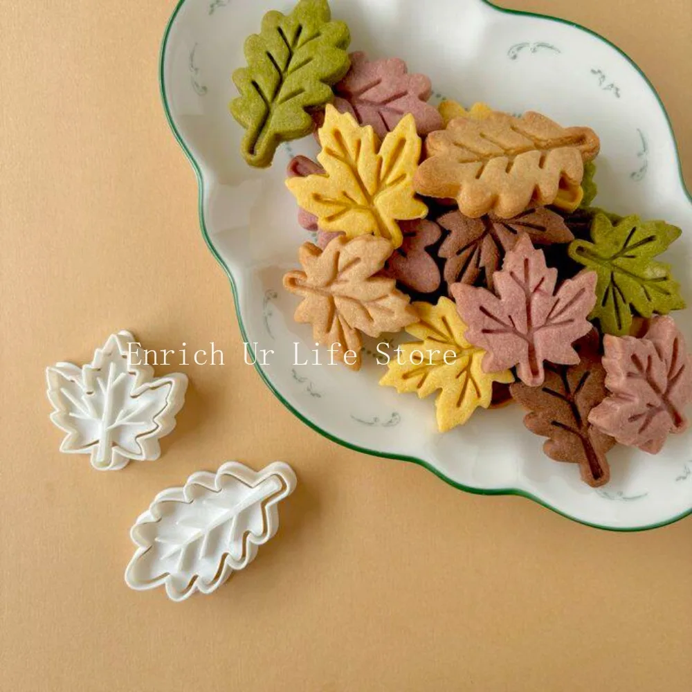 Thanksgiving Cookie Mold Autumn Leaf Cookie Cutter Leaf Shape PLA Baking Mould Biscuit Fondant Pastry Cake Decor Baking Tools