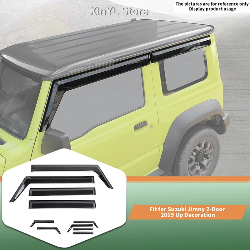 Car Side Window Rain GuardsWind Deflector Vent Visors For Suzuki Jimny 2019 Up Car Accessories