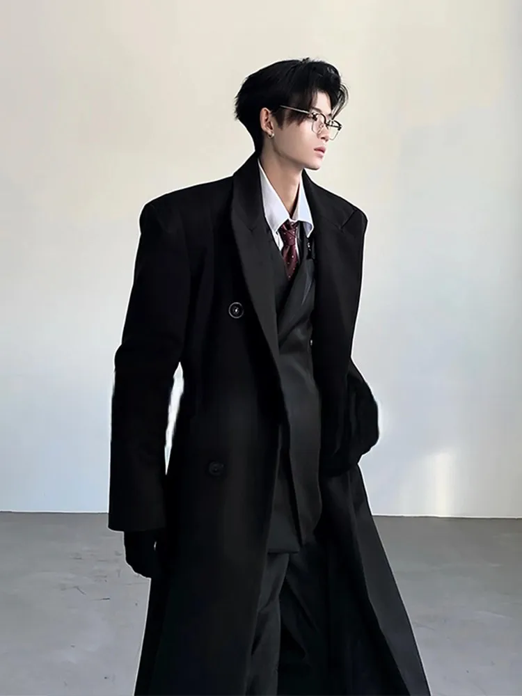 

Мужские тренчи Y2K из хлопка, светоотражающие, в стиле Alien Cosmic, для ночного клуба, непромокаемые, легкие, водонепроницаемые, серебристые, готические, оверсайз