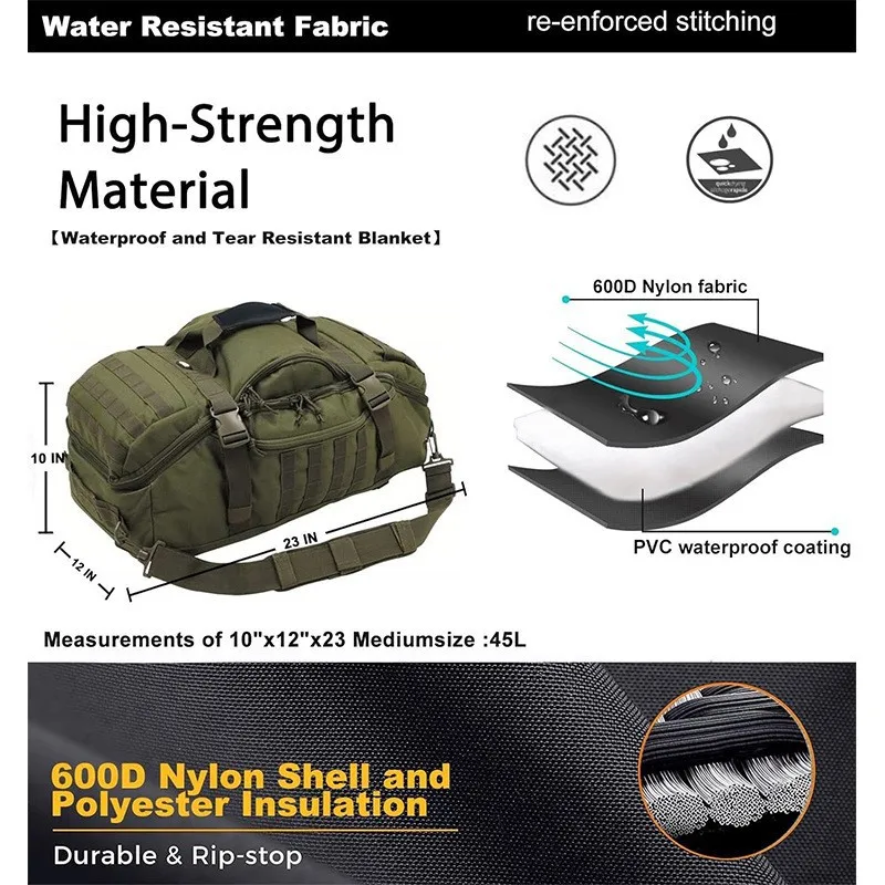 40L 60L 80L Waterproof Travel Bags Large Capacity Luggage Bags Men Duffel Bag Travel Tote Weekend Bag Duffel Bags image 2