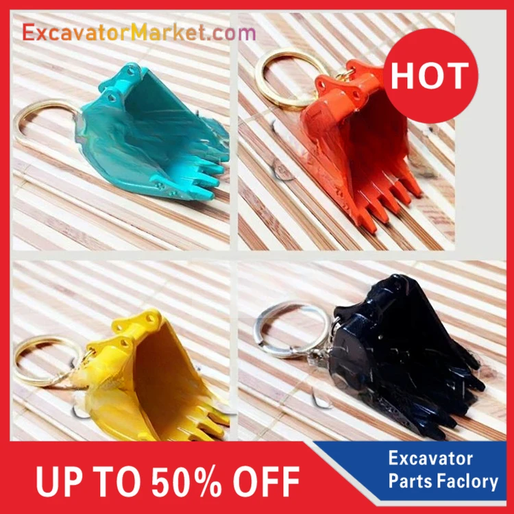 For Doosan Sany Liugong Komatsu Ca Hitachi Excavator Bucket Keychain Personality Creative Keychain Alloy